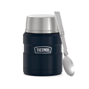 Термос для еды THERMOS KING SK-3000 MMB 0,47L, складная ложка, чёрный арт.: 562876